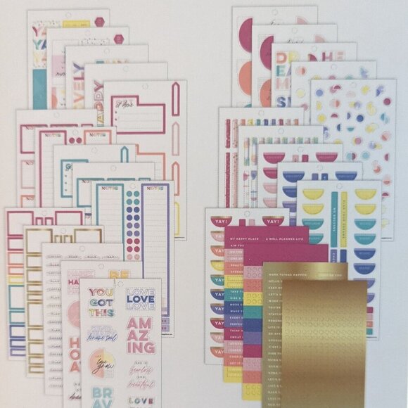 NWT 'Simple Brights' 1300 pcs Happy Planner Classic Sticker Book Colors Inspo - Picture 8 of 10